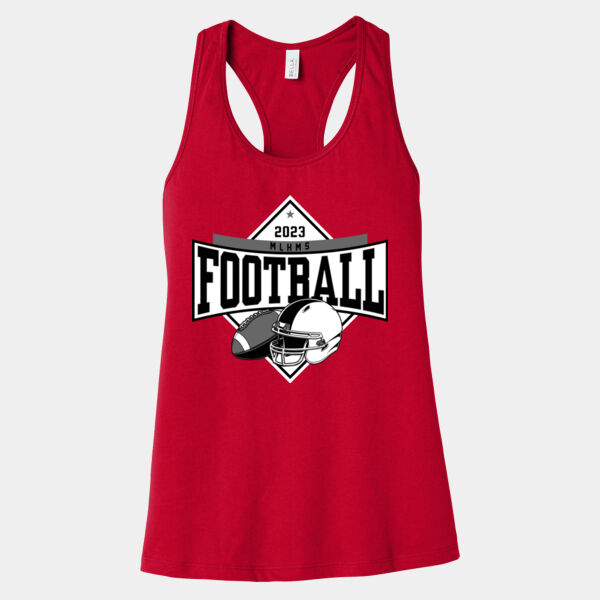 MLHMS Football - Women's Jersey Racerback Tank - Women's Jersey Racerback Tank Thumbnail